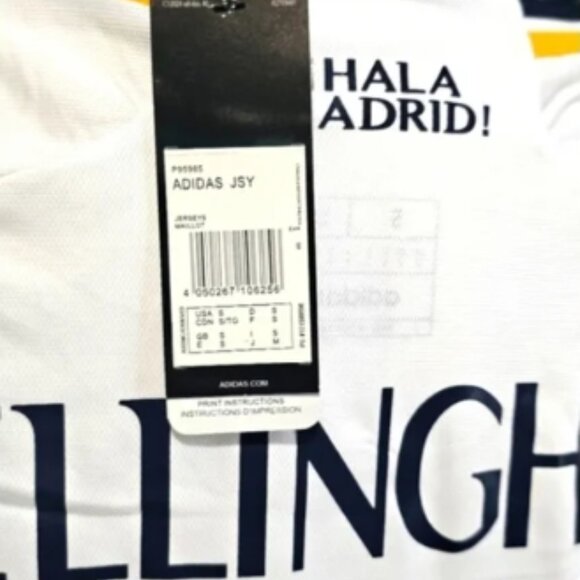 NWT Official Adidas Real Madrid Bellingham Soccer Jersey - Picture 3 of 4
